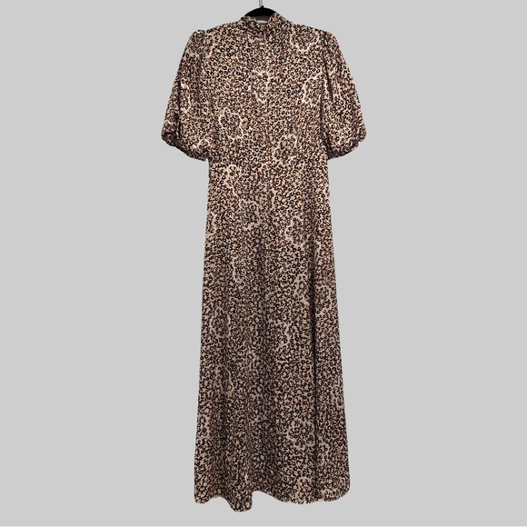 KATE SPADE FLAIR FLORA DEVORE MIDI DRESS - LEOPARD PRINT - SIZE 4 - Picture 3 of 3